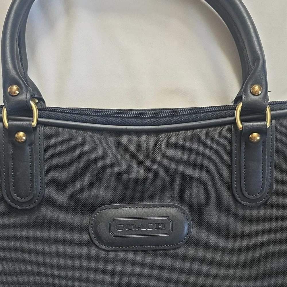RARE AMAZING Vintage Coach Black Triple Level Carryall Suitcase Black